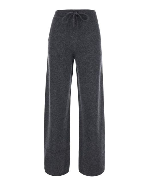 Max Mara Blue Fiabe Pants With Pockets And Hem For