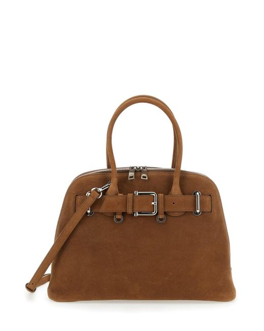 Borsa A Mano 'Zip Brocle' Con Cintura Con Fibbia Metallica E Trac di OSOI in Brown