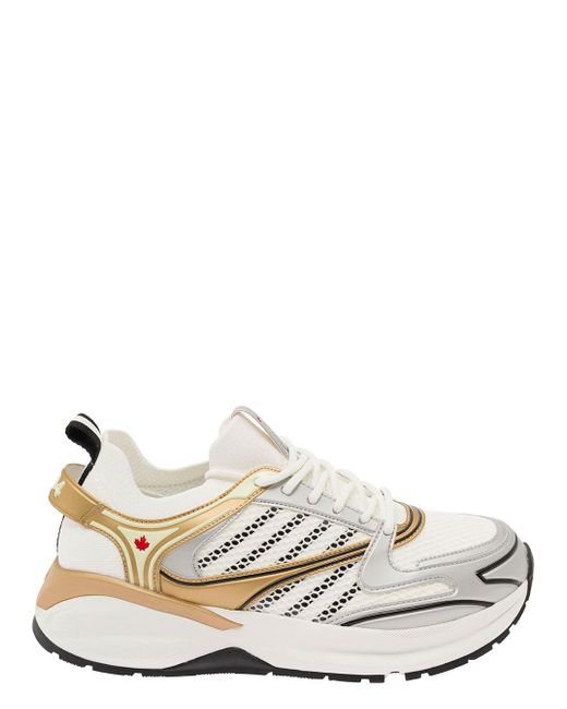 DSquared² White 'Dash' And Low Top Sneakers With 1964 Logo for men
