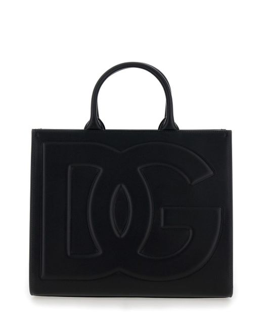 Dolce & Gabbana Black Handbag With Tonal Dg Detail