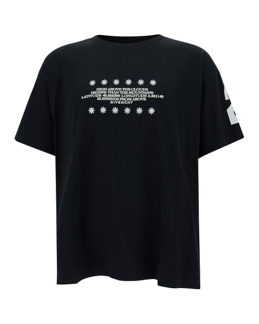 T-Shirt Con Stampa Grafica di Givenchy in Black da Uomo