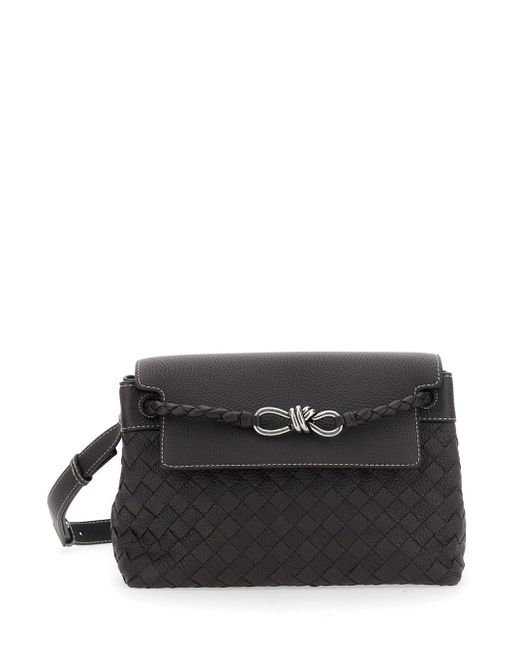 Borsa A Spalla 'Andiamo' Con Dettaglio Knot Sul Fronte di Bottega Veneta in Black da Uomo