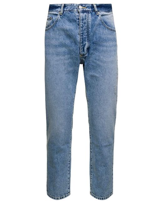 ICON DENIM Blue Jeans Regular Corto for men