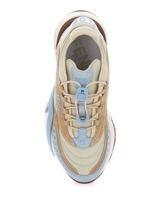 Sneaker 'Flow' Con Etichetta Con Logo Sul Retro di Fendi in White