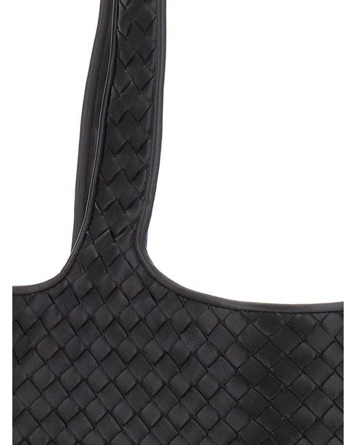 Bottega Veneta Black 'Veneto' Shoulder Bag With Intrecciato Motif for men