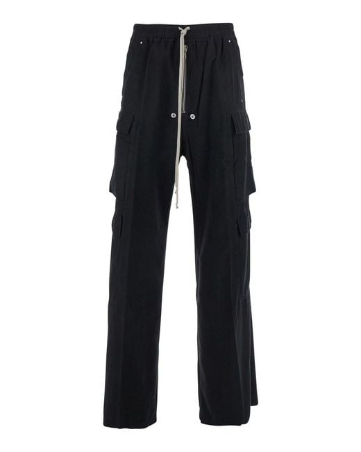 Rick Owens Black Relaxed Cargos for men