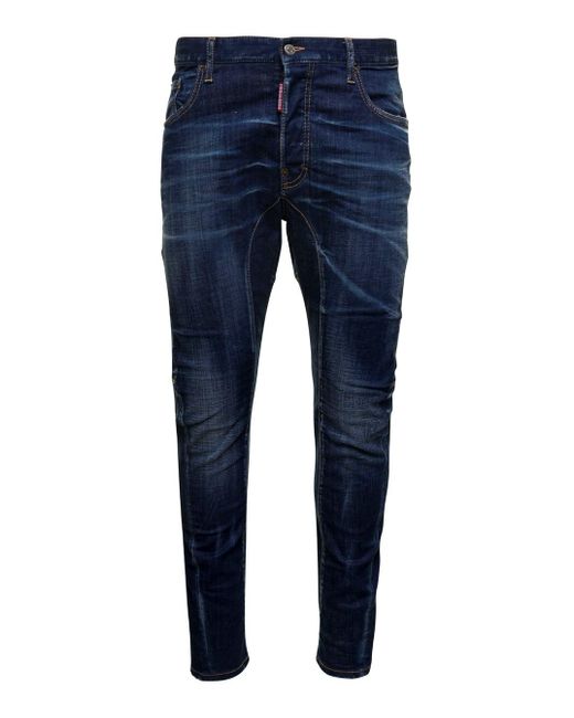 DSquared² Blue Denim Straight-Leg Jeans for men
