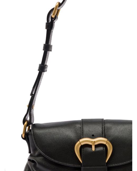 Pinko Black 'Classic Jolene Small' Shoulder Bag With Maxi Buckle