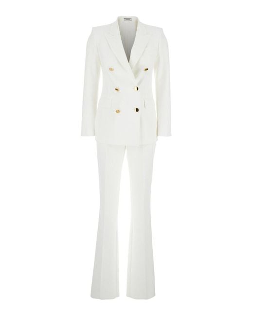 Tagliatore White Double-Breasted Suit