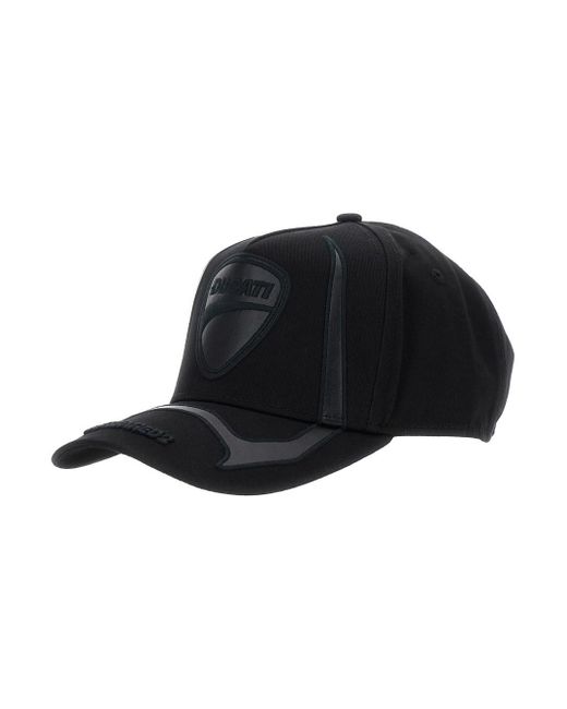 DSquared² Black 'Ducati X D2' Baseball Hat With Logo Embroidery On The Front And Maxi Logo Lettering On The Side for men