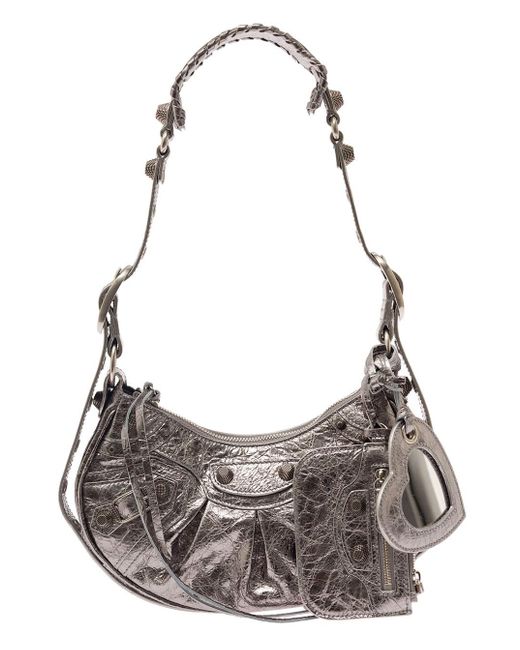 Balenciaga Gray 'Cagole' Chain Bag