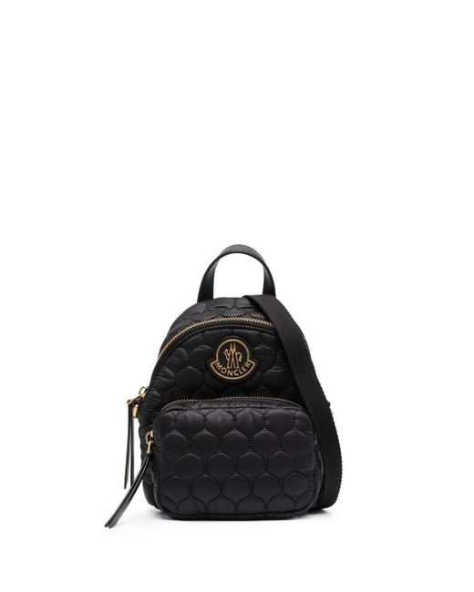 Moncler Black Kilia Small Backpack In Leather Woman