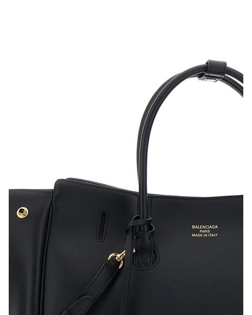Borsa A Mano 'Hampton Piccola' Con Logo Goffrato Sul Fronte di Balenciaga in Black
