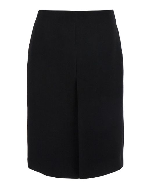 Gucci Black Double Split Skirt Look1