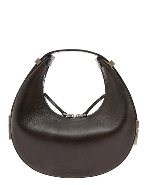 OSOI Black 'Toni Mini' Shoulder Bag With Engraved Logo