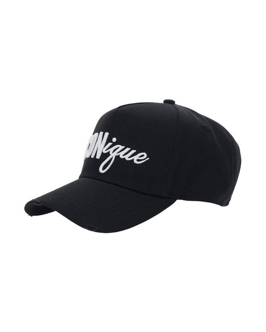 DSquared² Black Baseball Cap With Front Embroidery for men