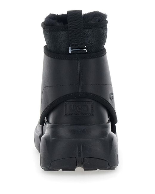 Ugg Blue Ankle Boots With Side Logo And Platform Sole for men