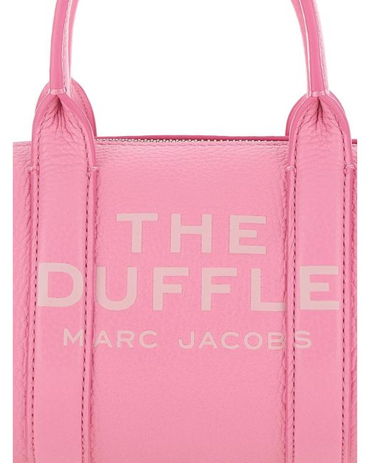 Marc Jacobs Pink 'The Mini Duffle' Handbag With Engraved Logo