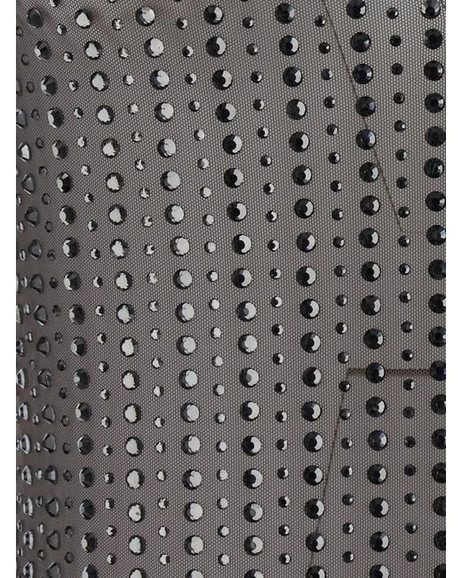 VENUJA Gray Crystal Top Is A Top With Tech Fabric And