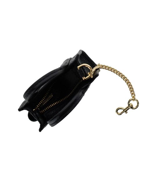 Marc Jacobs Black 'The Nano Tote Bag' Key-Chain With Embossed Logo In