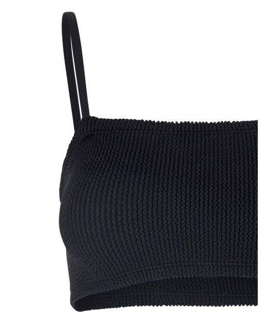 Hunza G Black Bikini Gigi Ribbed