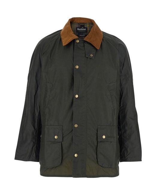 Barbour Black Jacket Waxed Cotton for men