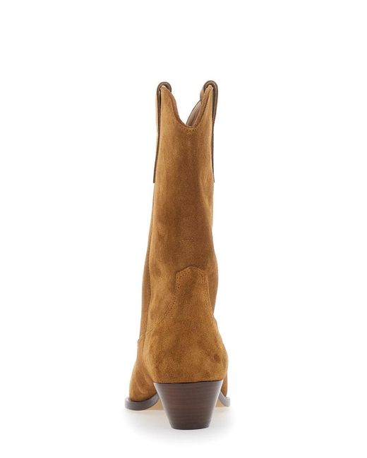 Isabel Marant Brown 'Duerto' Cowboy Boots With Cuban Heel