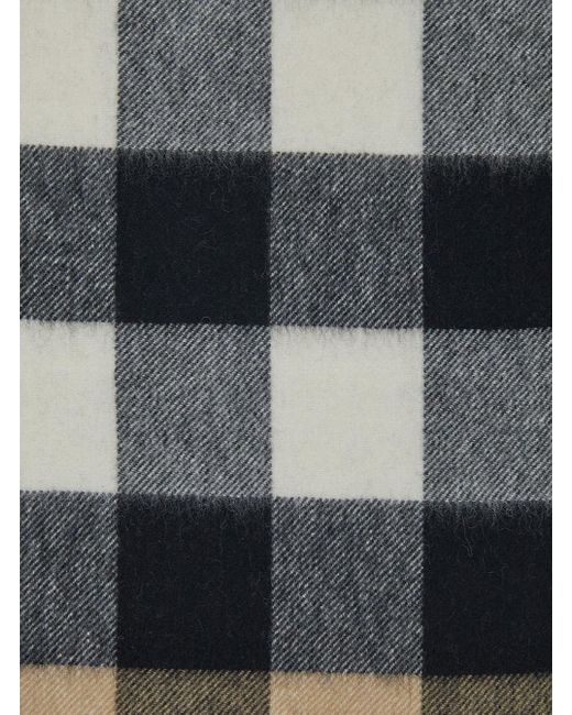 Burberry Black Scarf With Mega Check Print for men