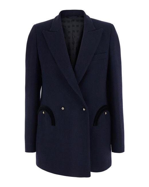 Blazé Milano Blue Double-Breasted Jacket Resolute Cotton
