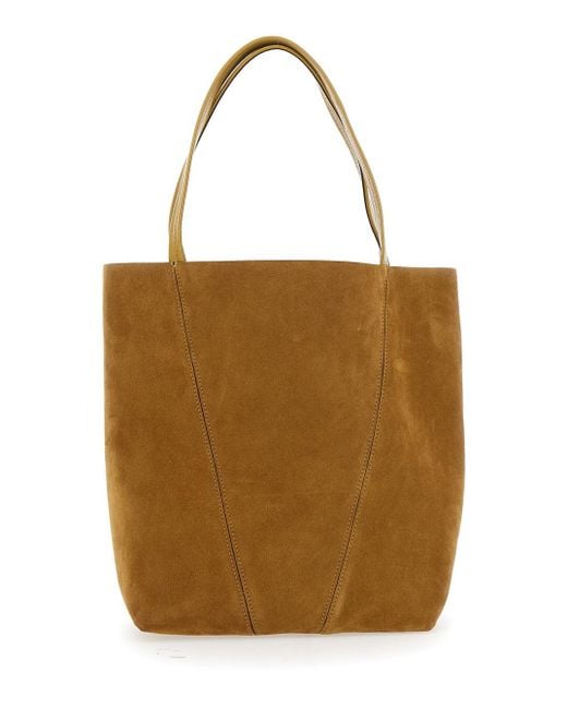 Chloé Natural Chloã 'Spin' Shoulder Bag With Chain-Link Detail With Logo Charm