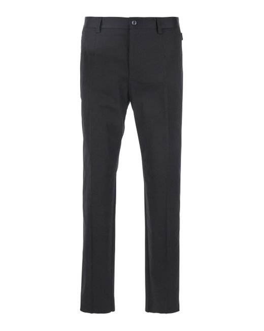 Dolce & Gabbana Blue Pants With Embroidered Logo On Side for men