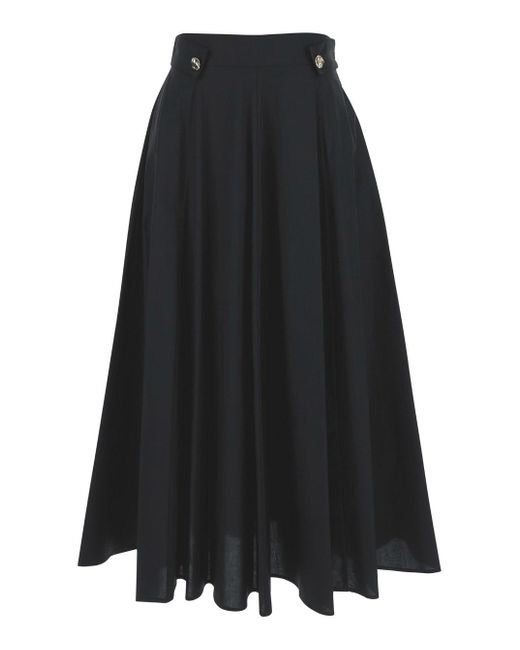 Liu Jo Black Long Pleated Skirt