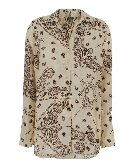 VENUJA White Oversize Shirt With Collar And Long Sleeves