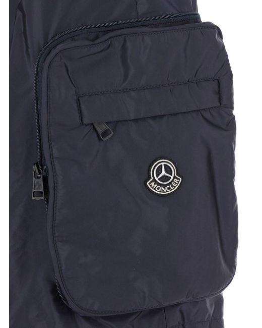 Moncler Genius Blue Shorts With Foldable Design And Zip Cargo Pockets for men