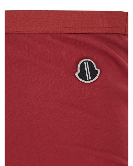 Rick Owens Red Skirt With Asymmetrical De