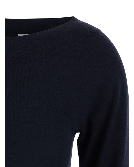 Max Mara Blue 'Faretra' Sweater With Boat Neck