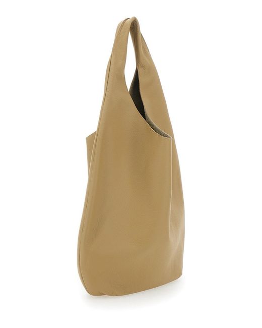 A.P.C. Natural Le Neige Shoulder Bag With Logo Embossed On The Front
