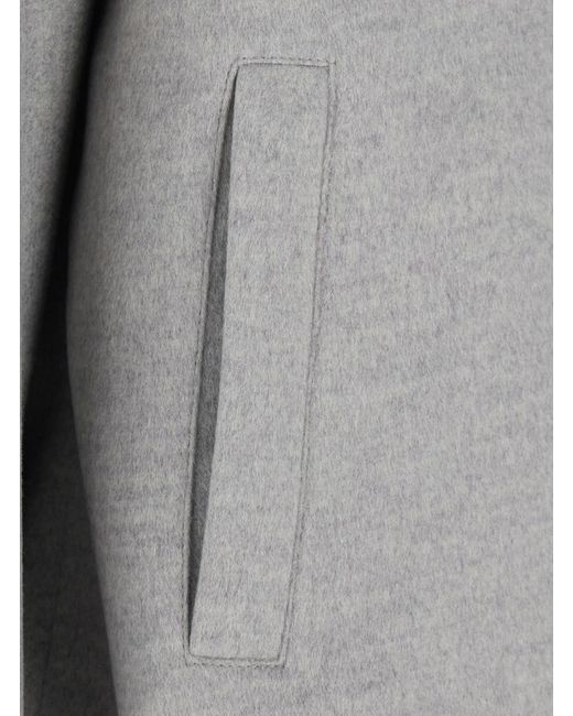 VALENTINI 1972 Gray Reversible Bomber With High Collar And Long Sleeves In