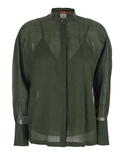 Max Mara Green Shirt Mstbaldi Cotton