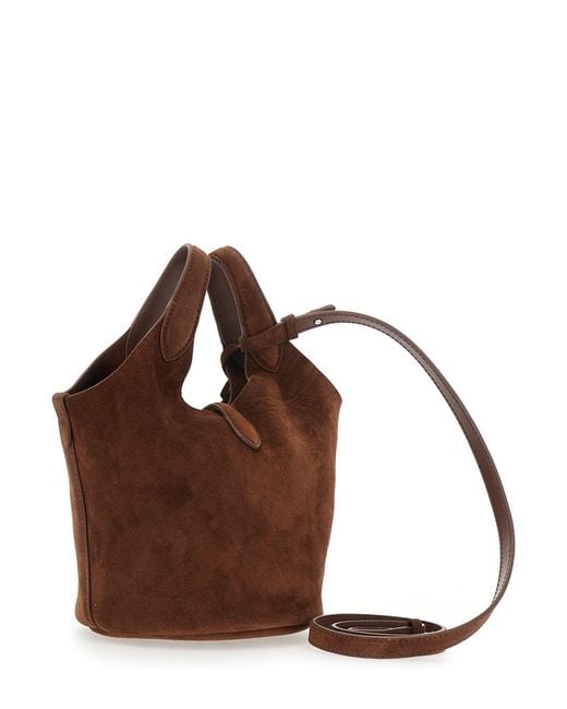 Polo Ralph Lauren Brown 'Polo Play' Handbag With Pony On The Front And