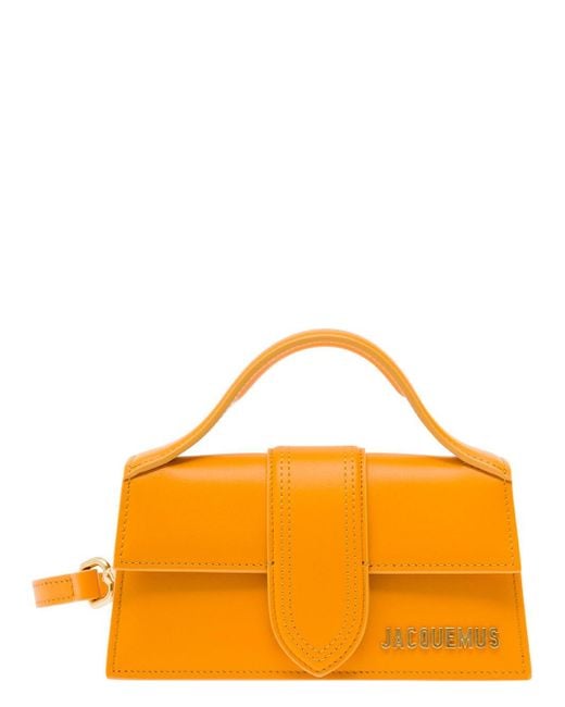 Jacquemus Orange 'Le Bambino' Handbag With Removable Shoulder Strap In