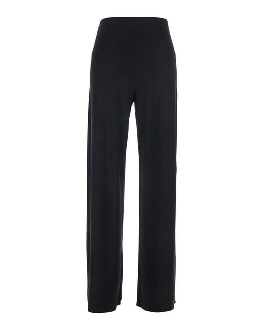 Norma Kamali Blue Trousers Stretch Tech