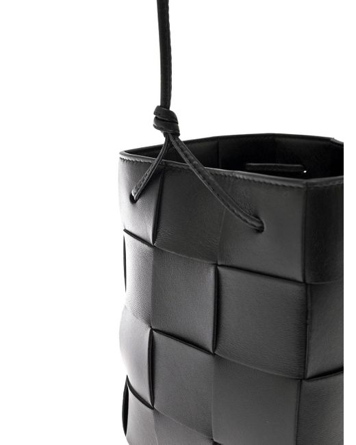 Bottega Woman's Cassette Intreccio Nappa Leather Bucket