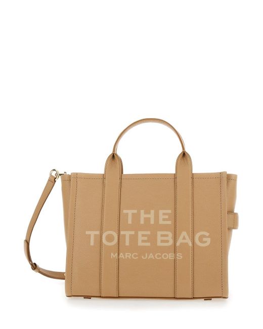 Marc Jacobs Natural 'The Medium Tote Bag' Shoulder Bag With Logo