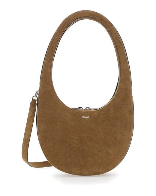 Coperni Brown 'Swipe' Crossbody Bag With Logo Detail And Shoulder Strap