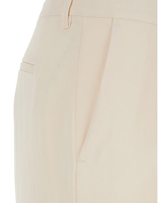 PT Torino Natural Francoise Pants With Belt Loops