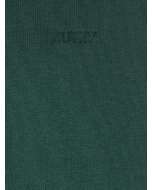 Autry Green Hoodie With Dropped Shoulders for men