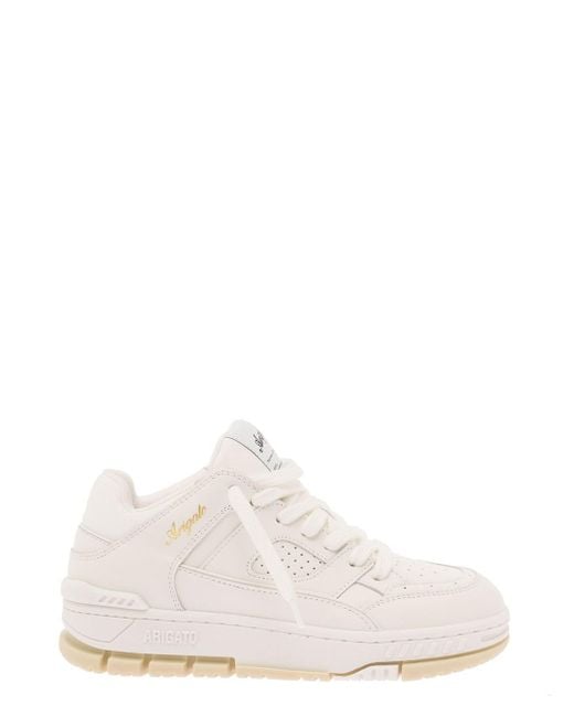 Axel Arigato 'area Lo' White Sneakers With Embossed Logo In Leather Blend Woman