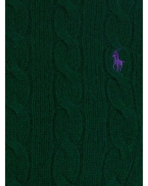 Maglione 'Julianna' Con Scollo Rotondo E Ricamo Cava di Polo Ralph Lauren in Green