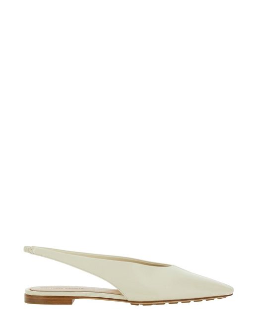 Ballerine Slingback 'Sofia' Con Retro Elasticizzato In di Bottega Veneta in White